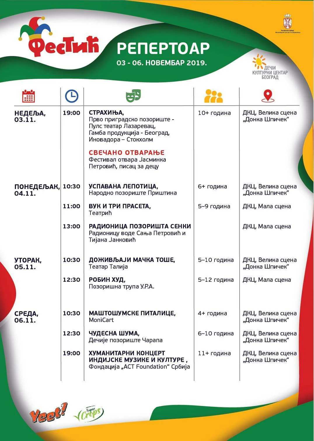 Program 19. FESTIĆA 2019